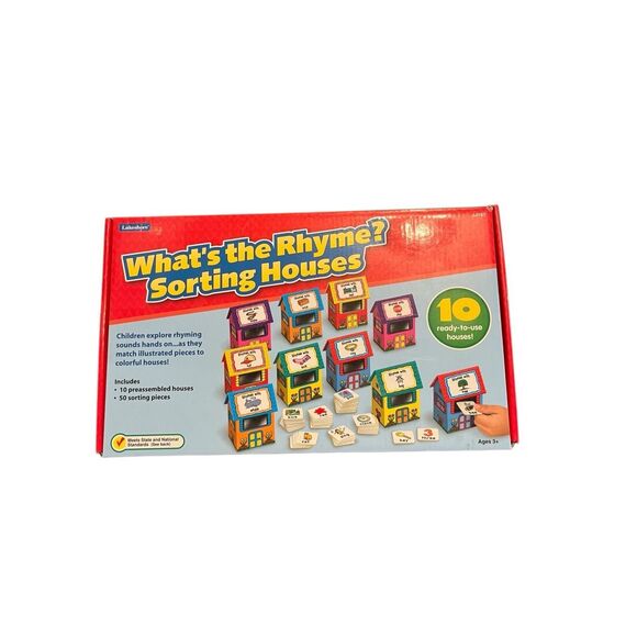 Lakeshore What’s The Rhyme? Sorting Houses Complete In Box Learning Activity